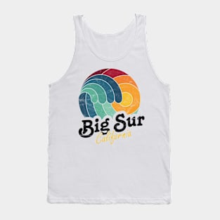 Big Sur California Surfing Surf Sunset Wave Tank Top